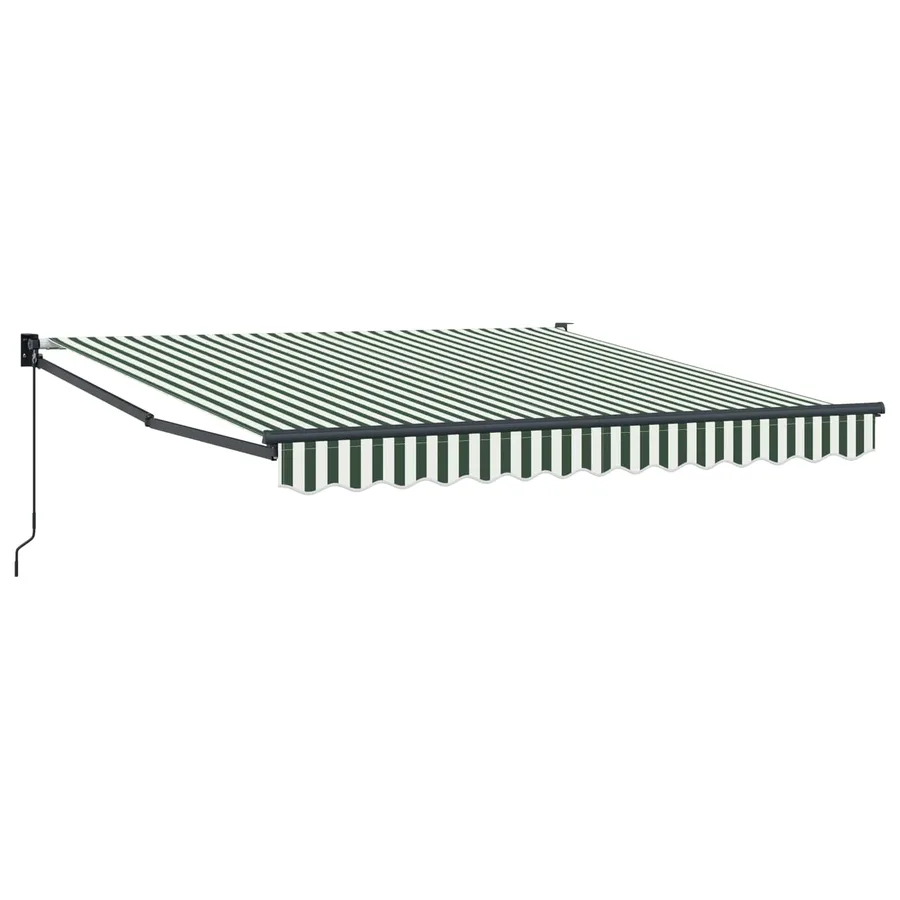Auvent rétractable Vert et blanc 300 x 250 x 165 cm - 2