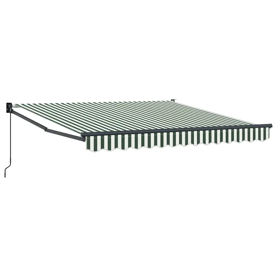 Auvent rétractable Vert et blanc 350 x 250 cm - 2