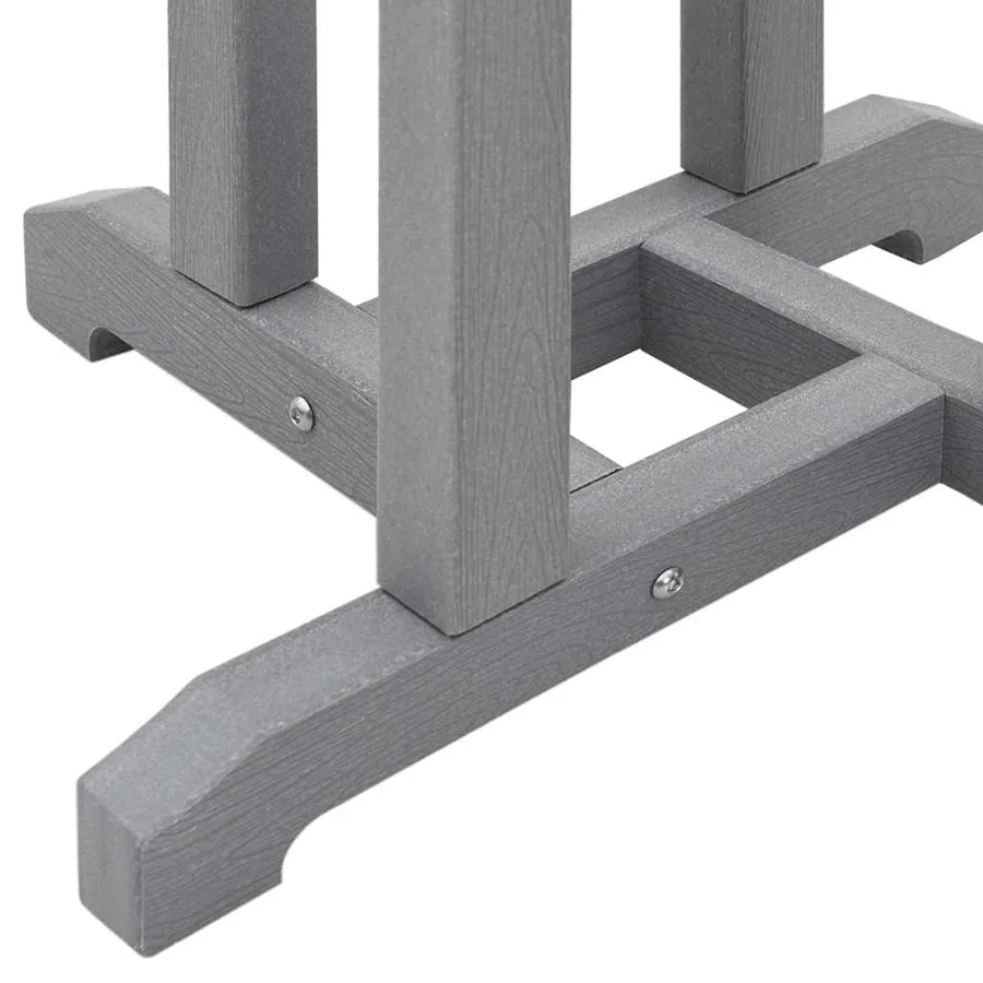 Ensemble de bar de jardin 3 pcs Gris clair HDPE - 10