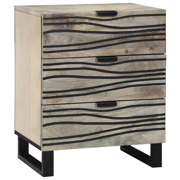 Table de chevet Blanc 50 x 33 x 62 cm Bois d'ingénierie
