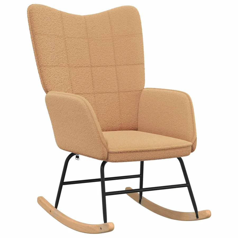 Chaise à bascule Beige Tissu Sherpa - 2
