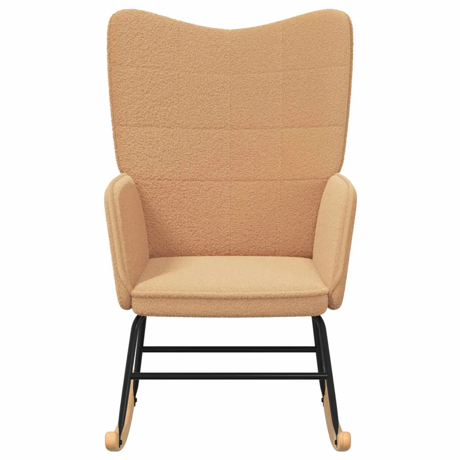 Chaise à bascule Beige Tissu Sherpa - 3