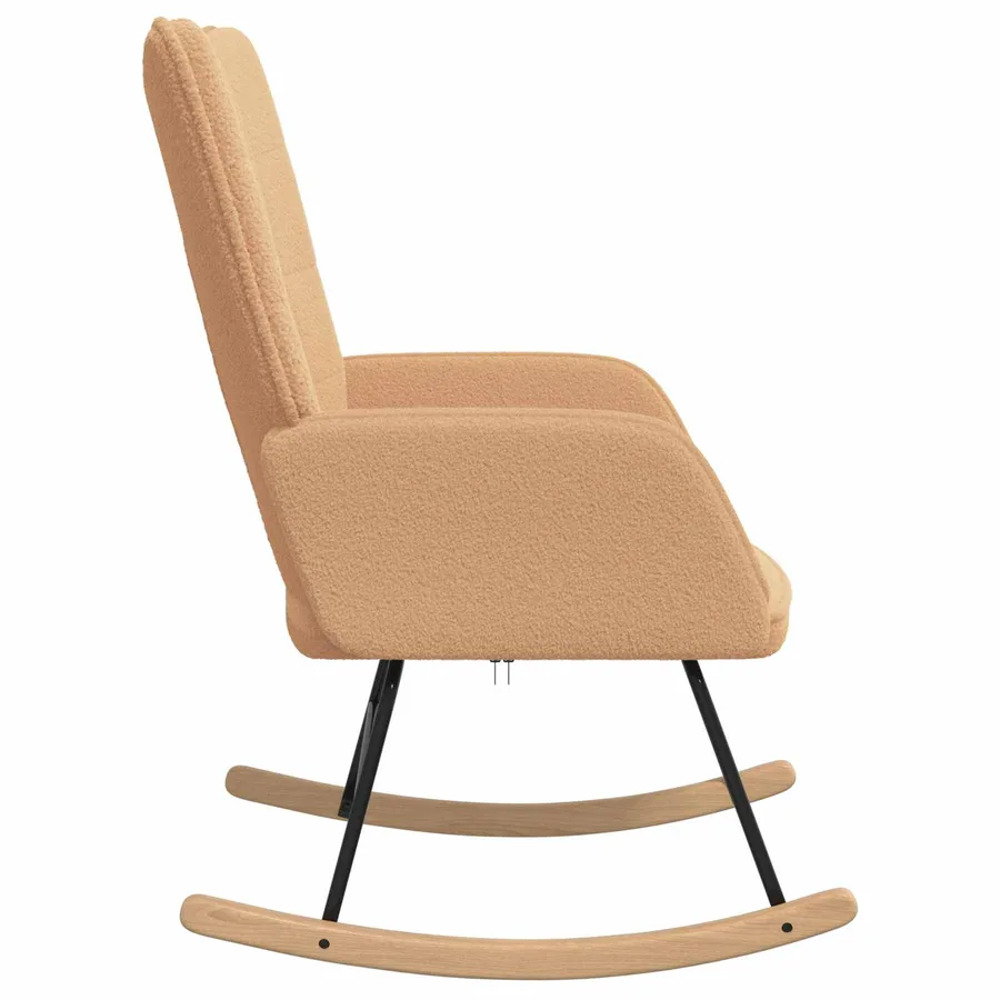 Chaise à bascule Beige Tissu Sherpa - 4
