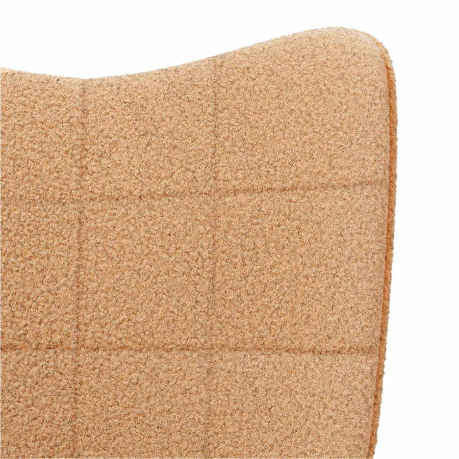 Chaise à bascule Beige Tissu Sherpa - 6