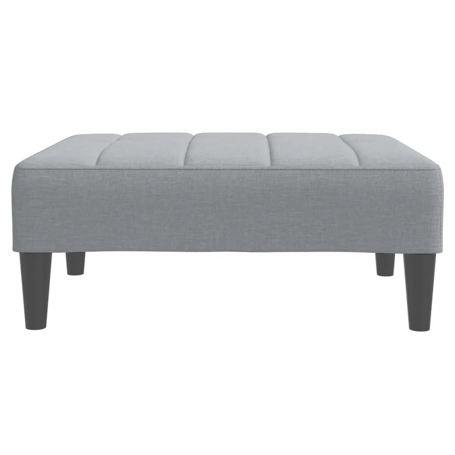 Repose-pied gris clair 77x55x31 cm tissu - 4