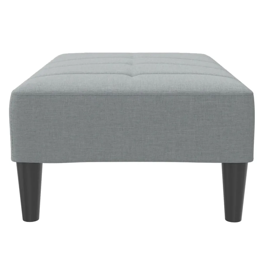 Repose-pied gris clair 77x55x31 cm tissu - 5