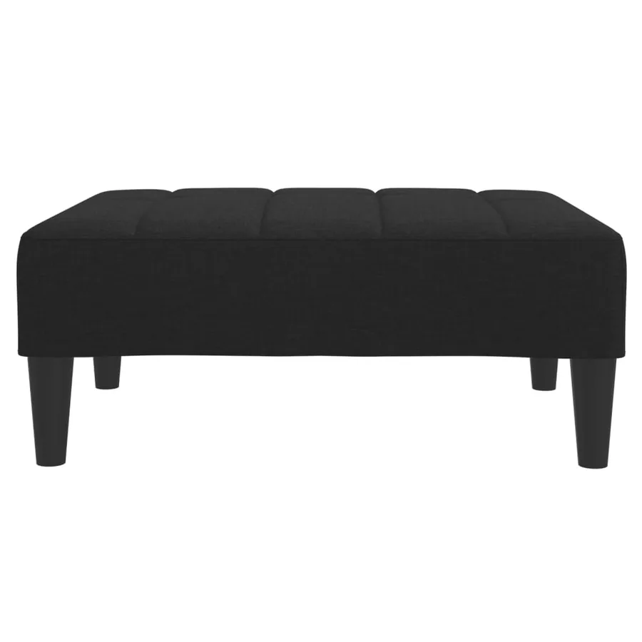 Repose-pied noir 77x55x31 cm tissu - 4
