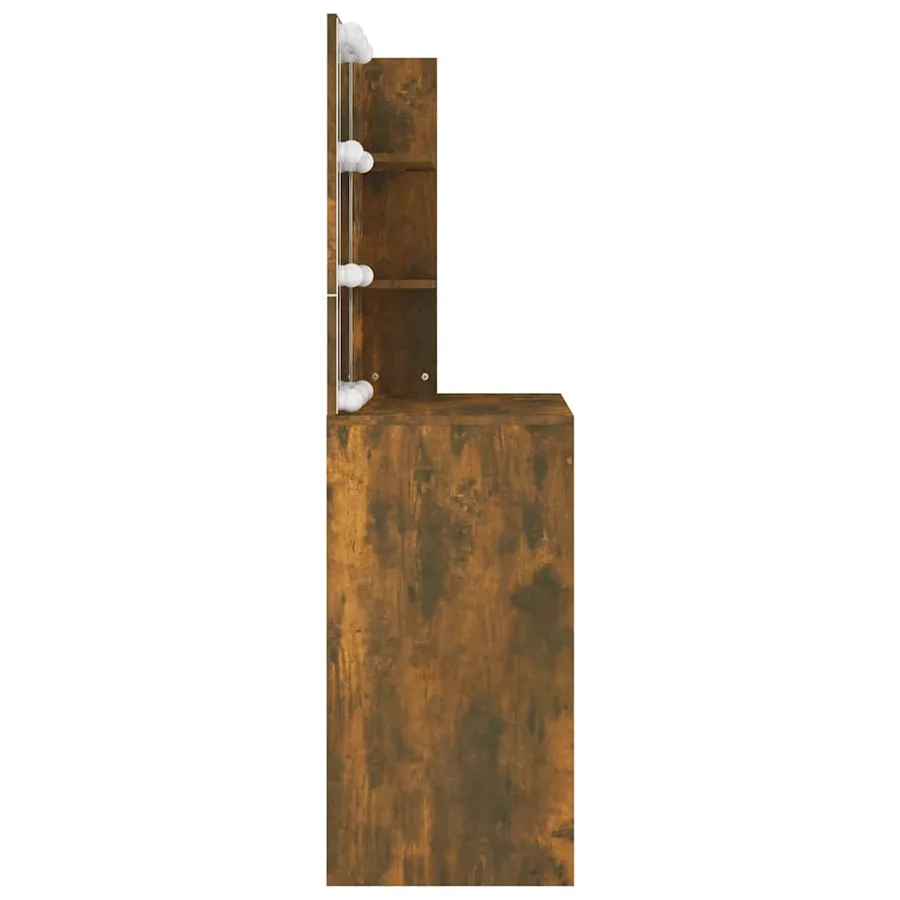Coiffeuse avec LED Chêne marron 74,5x40x141 cm - 6
