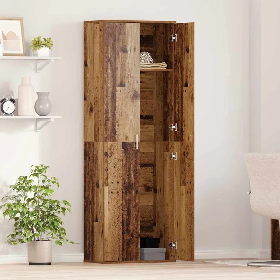 Highboard Bois Ancien 60 x 35 x 180 cm Bois d'ingénierie - 4