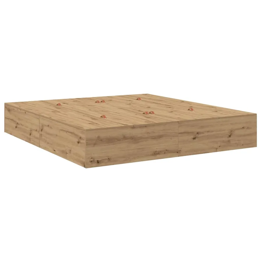 Cadre de lit avec rangement avec tiroir Chêne artisanal 180 cm - 7