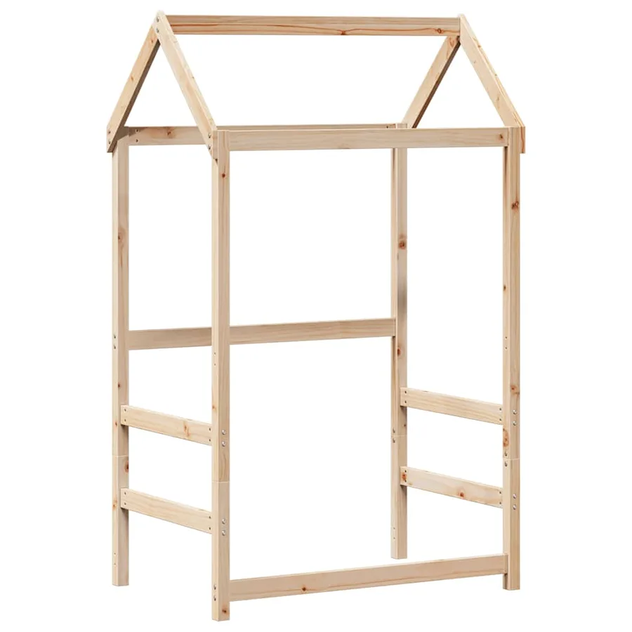 Lit de jour avec toit sans matelas 80x200 cm bois massif - 6