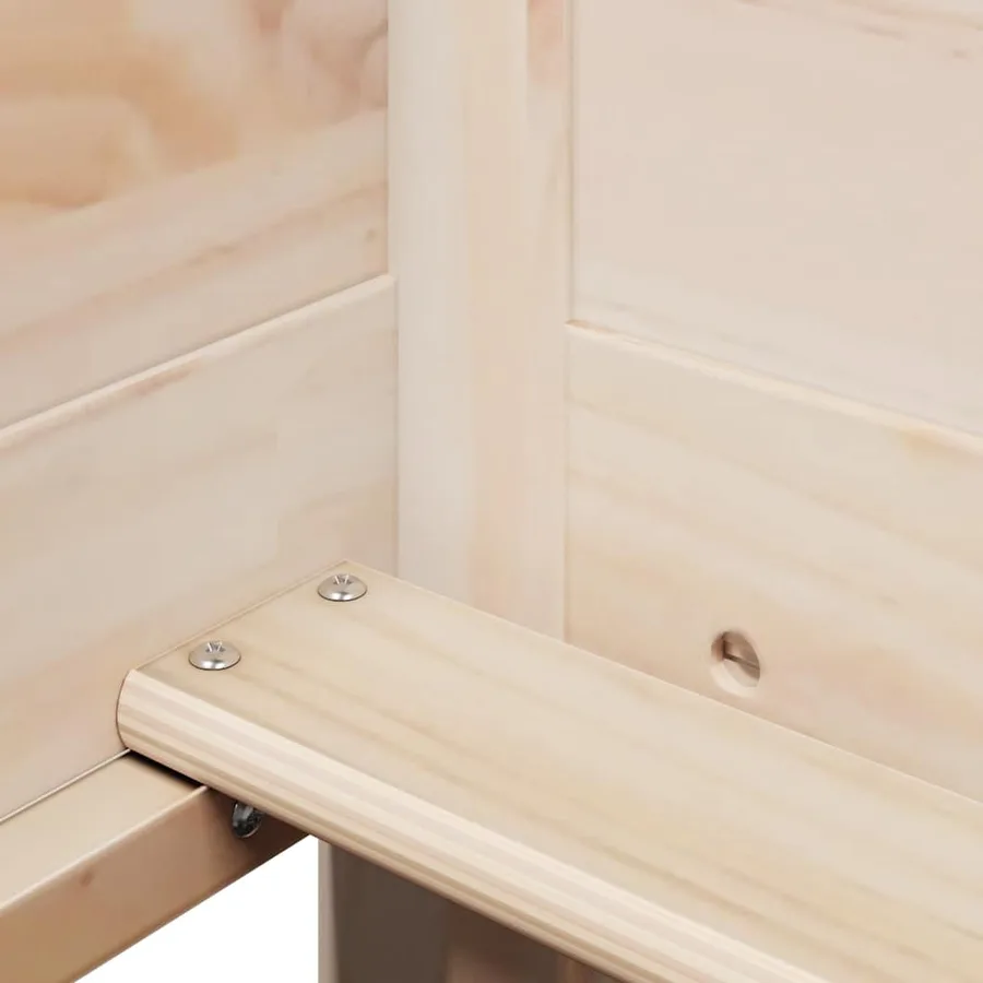 Lit de jour avec toit sans matelas 80x200 cm bois massif - 9