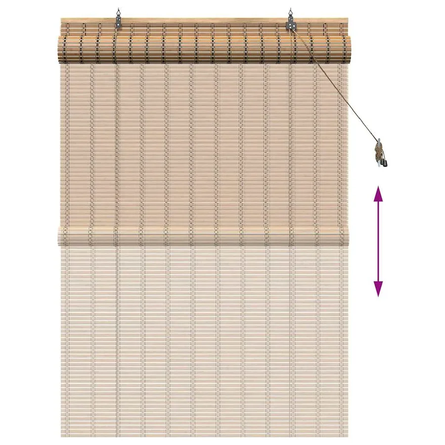 Store enrouleur Nature 120 x 160 cm Bambou - 13