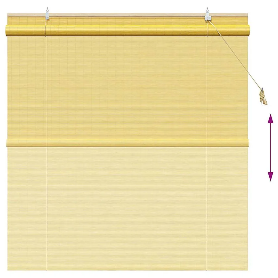 Store enrouleur Jaune 150 x 160 cm Bambou - 13
