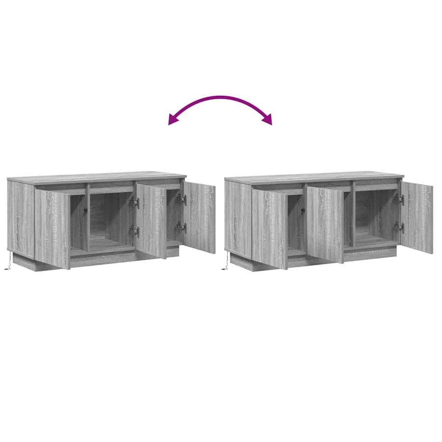 Meuble TV Gris Sonoma 100 x 38 x 49 cm Bois d'ingénierie - 14