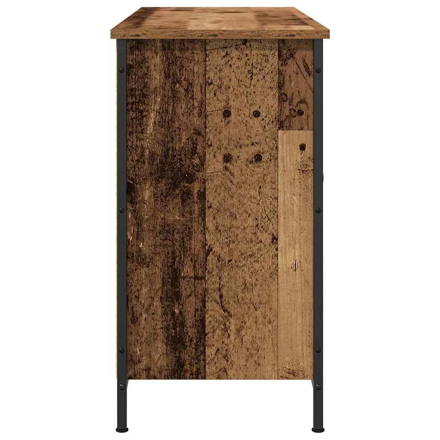 Ensemble meuble TV Montage mural Bois Ancien 101 x 35 x 65 cm - 5