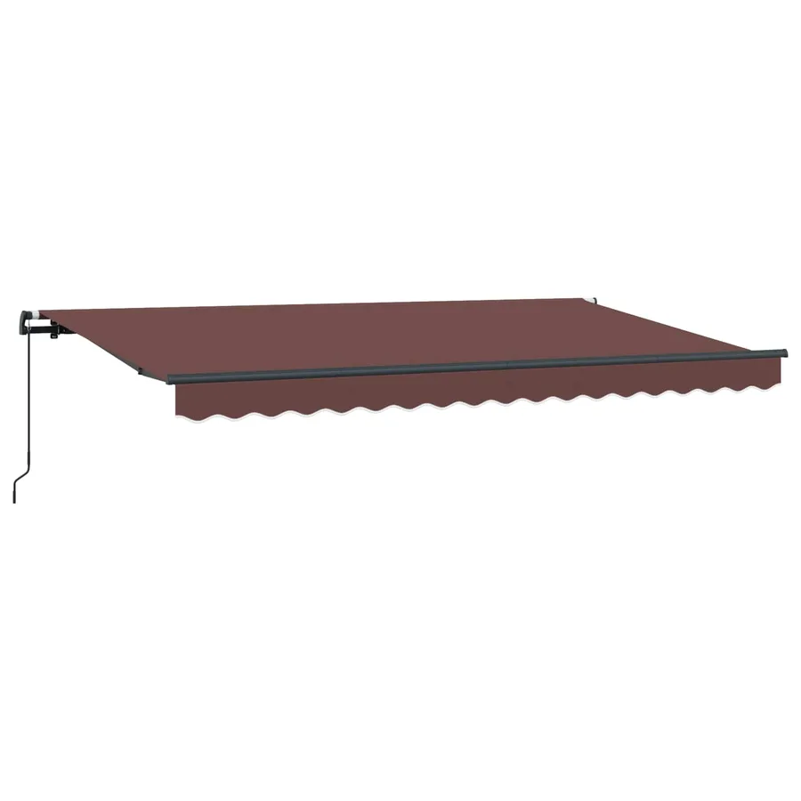 Auvent Rétractable Marron 400 x 200 cm tissu - 2
