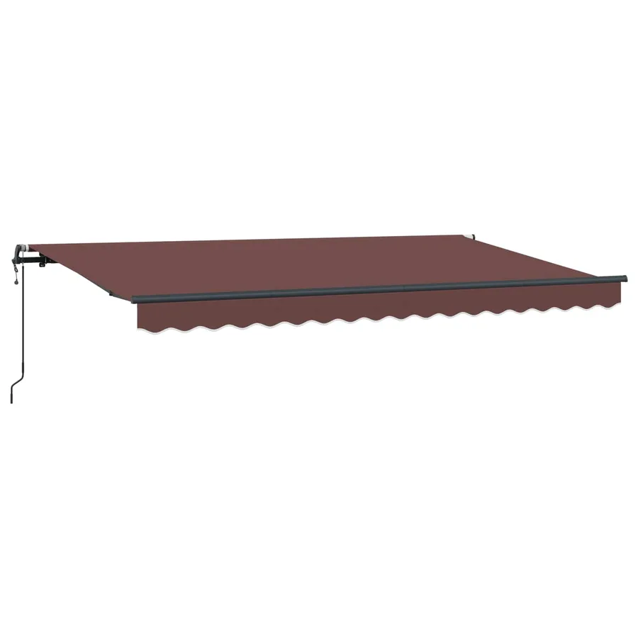 Auvent Rétractable Marron 400 x 200 cm tissu - 4