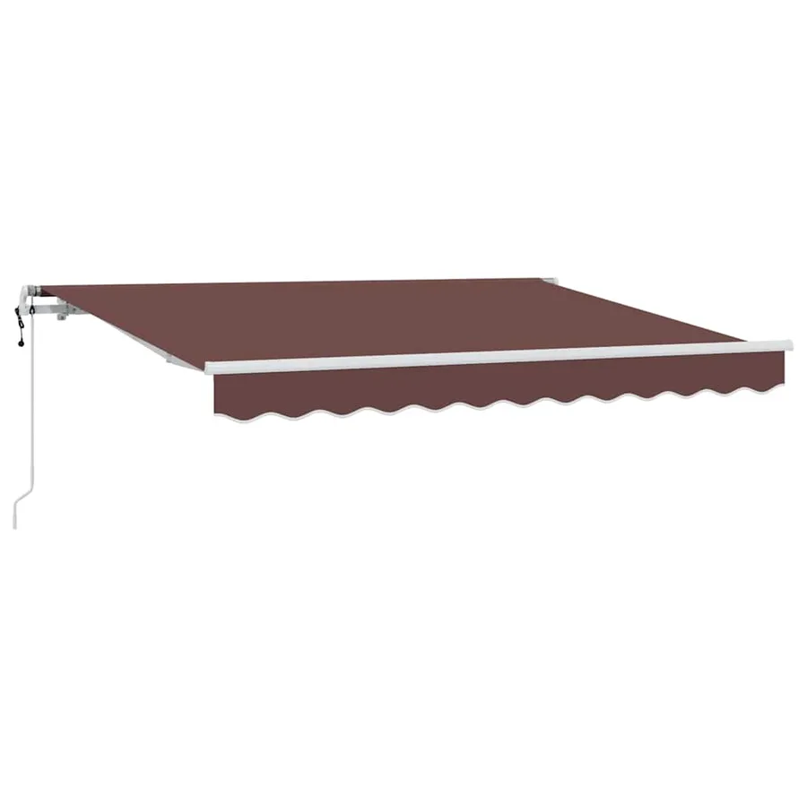 Auvent Rétractable Marron 350 x 200 cm tissu - 2