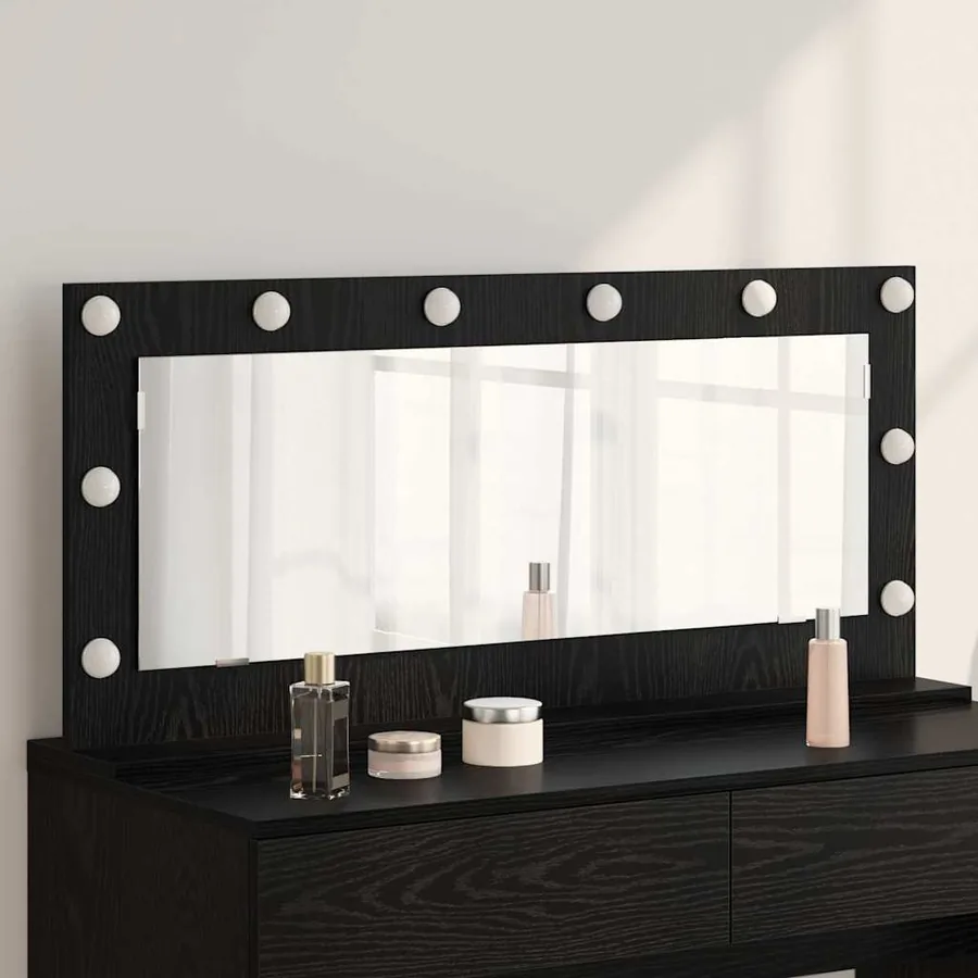 Miroir de vanité Rectangulaire Chêne noir 100 x 45 x 18 cm