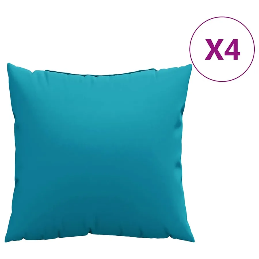 Coussins de canapé 4 pcs Bleu 60x60 cm tissu - 2