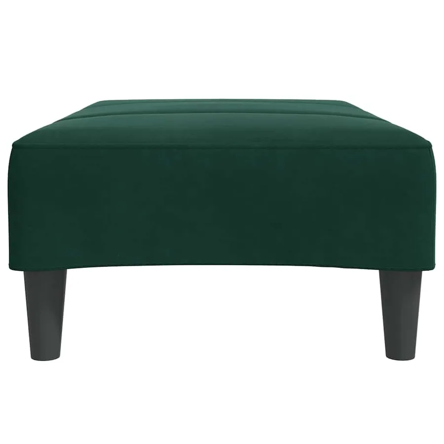 Repose-pied vert foncé 77x55x31 cm velours - 5