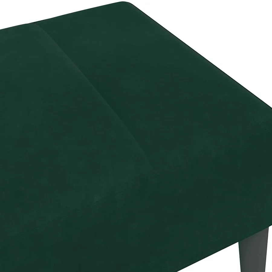 Repose-pied vert foncé 77x55x31 cm velours - 6