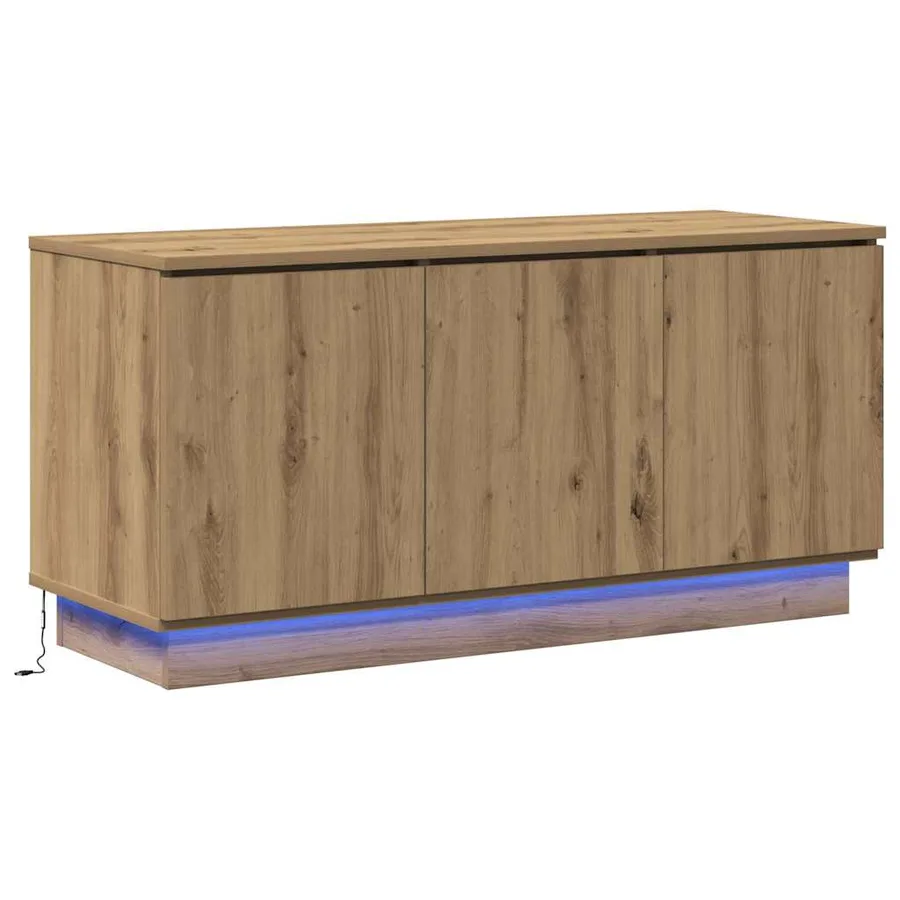 Meuble TV 100 x 38 x 49 cm Chêne artisanal Bois d'ingénierie - 2