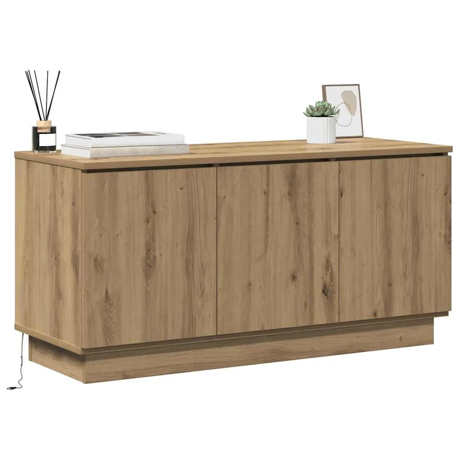 Meuble TV 100 x 38 x 49 cm Chêne artisanal Bois d'ingénierie - 3