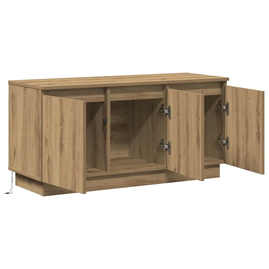 Meuble TV 100 x 38 x 49 cm Chêne artisanal Bois d'ingénierie - 6