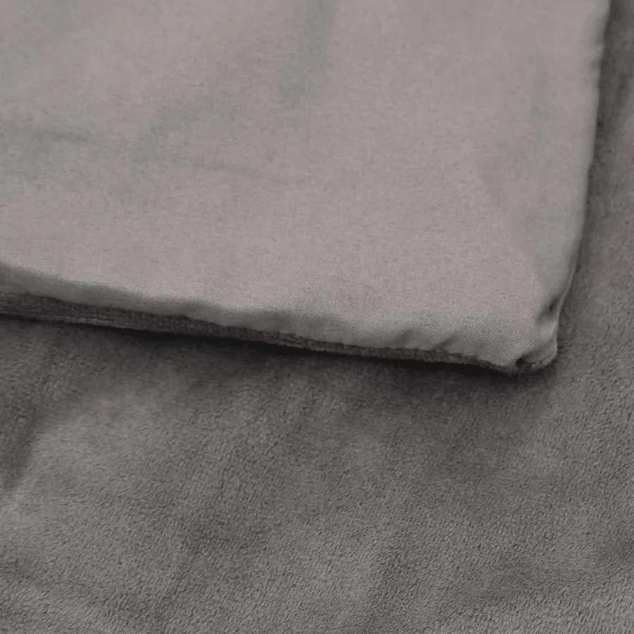 Couverture lestée avec housse Gris 155x220 cm 11 kg Tissu - 4