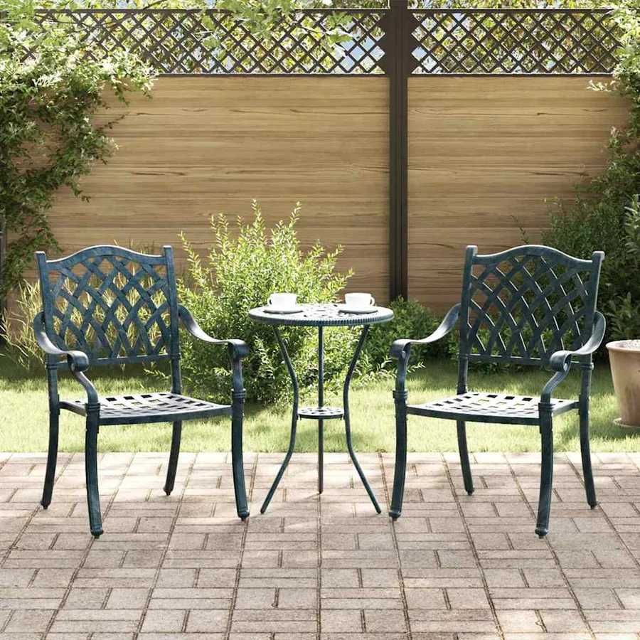 Chaise de jardin 2 pcs Vert 56 x 55 x 92,5 cm Aluminium