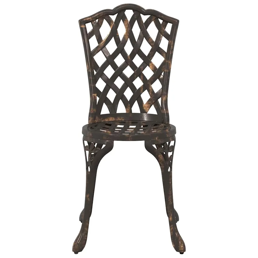 Chaise de jardin 2 pcs Bronze 39 x 40 x 87cm Aluminium - 4