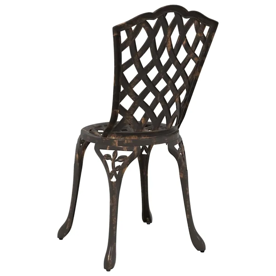 Chaise de jardin 2 pcs Bronze 39 x 40 x 87cm Aluminium - 6