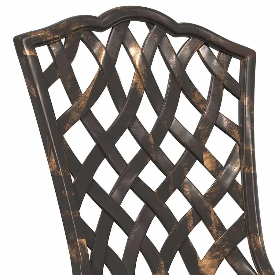 Chaise de jardin 2 pcs Bronze 39 x 40 x 87cm Aluminium - 7