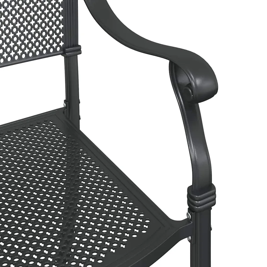 Ensemble de tables de jardin 3 pcs Noir Aluminium coulé - 11