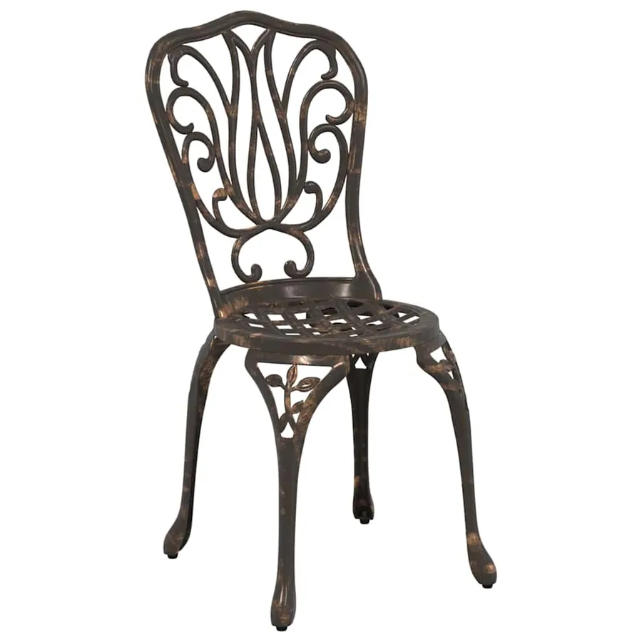 Ensemble bistro de jardin 3 pcs Bronze Aluminium - 4