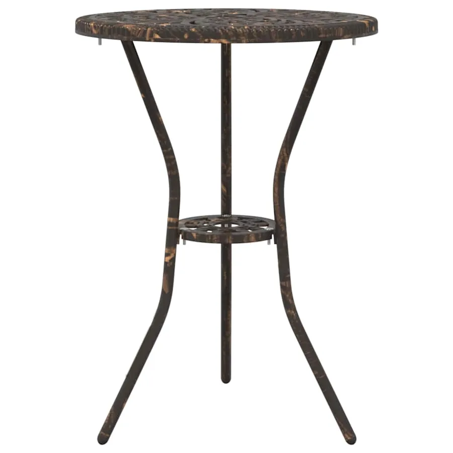 Ensemble bistro de jardin 3 pcs Bronze Aluminium - 5