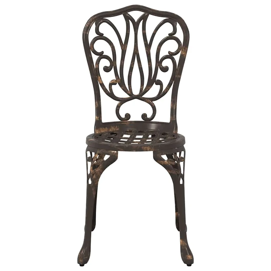 Ensemble bistro de jardin 3 pcs Bronze Aluminium - 7