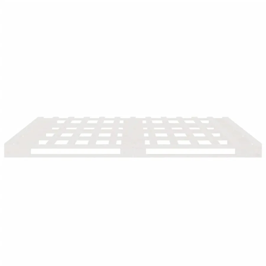 Lit de palette blanc 200x200 cm bois de pin massif - 6