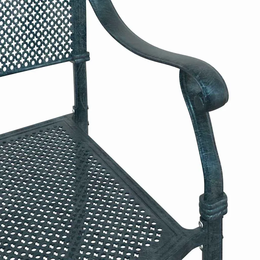 Ensemble de tables de jardin 3 pcs Vert Aluminium coulé - 11