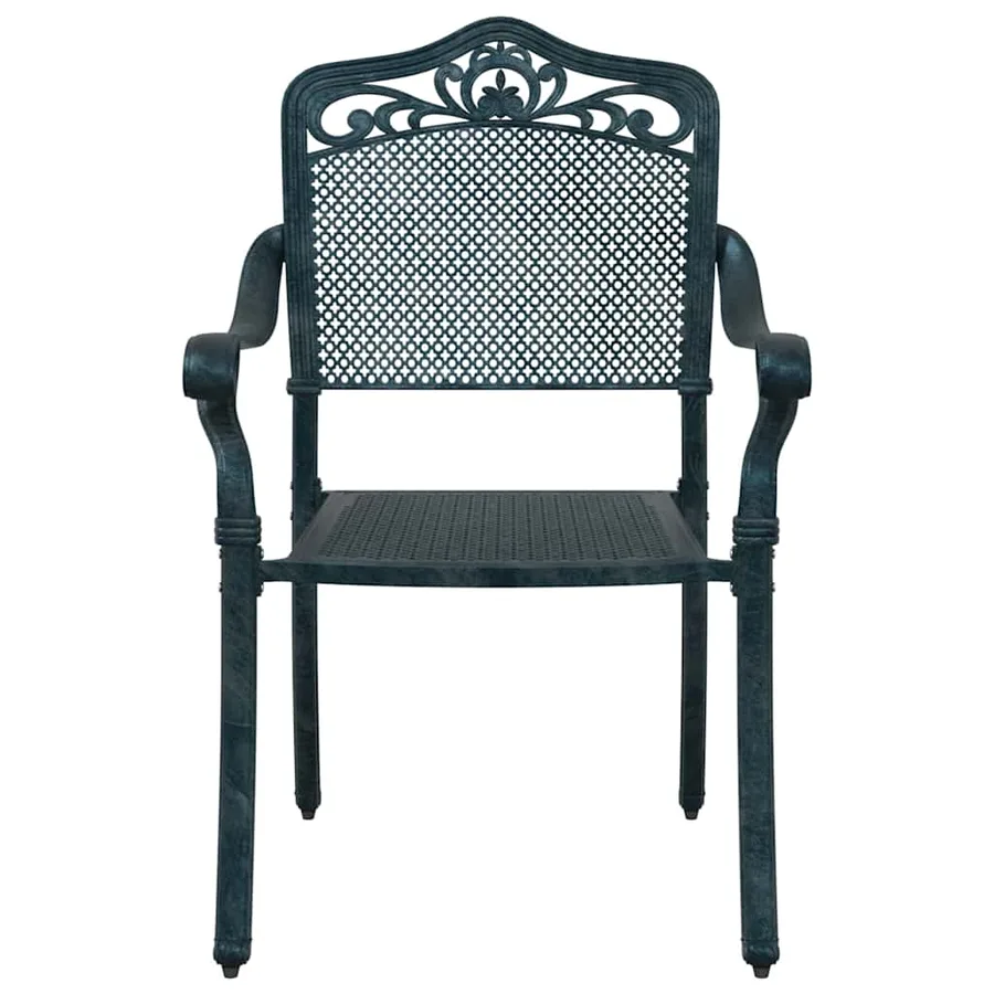 Ensemble de tables de jardin 3 pcs Vert Aluminium coulé - 7