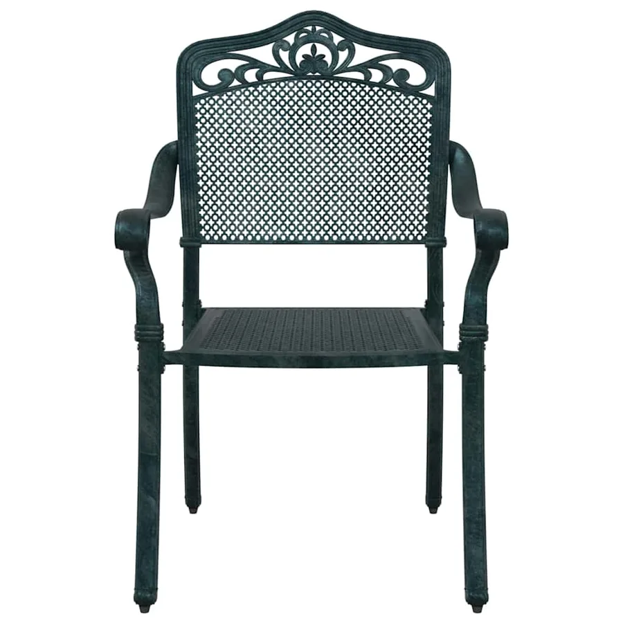 Ensemble de salle à manger pour jardin 5 pcs Vert Aluminium - 9