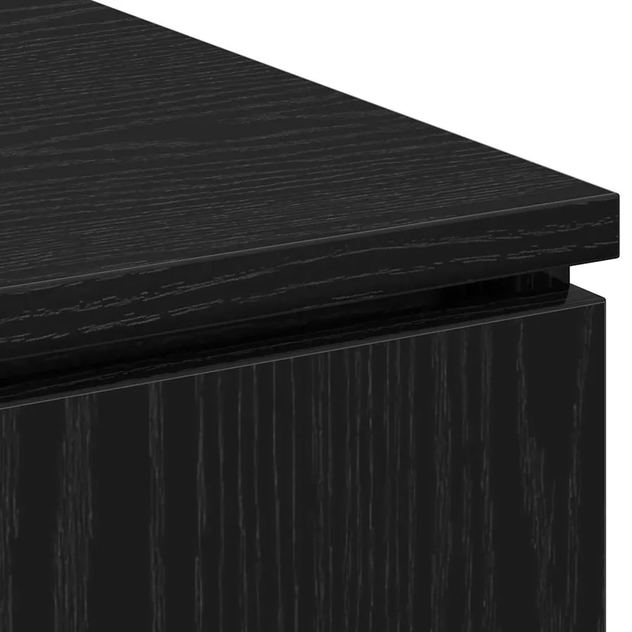 Meuble TV Chêne noir 100 x 38 x 49 cm Bois d'ingénierie - 10