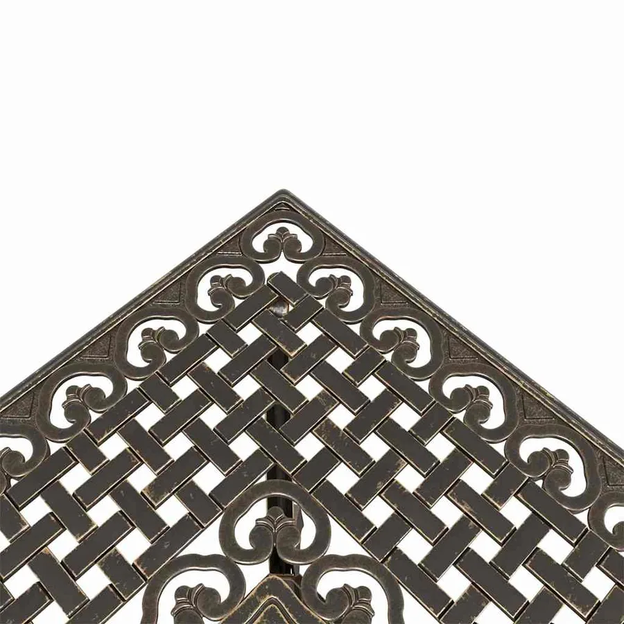 Ensemble de tables de jardin 3 pcs Noir Aluminium coulé - 26