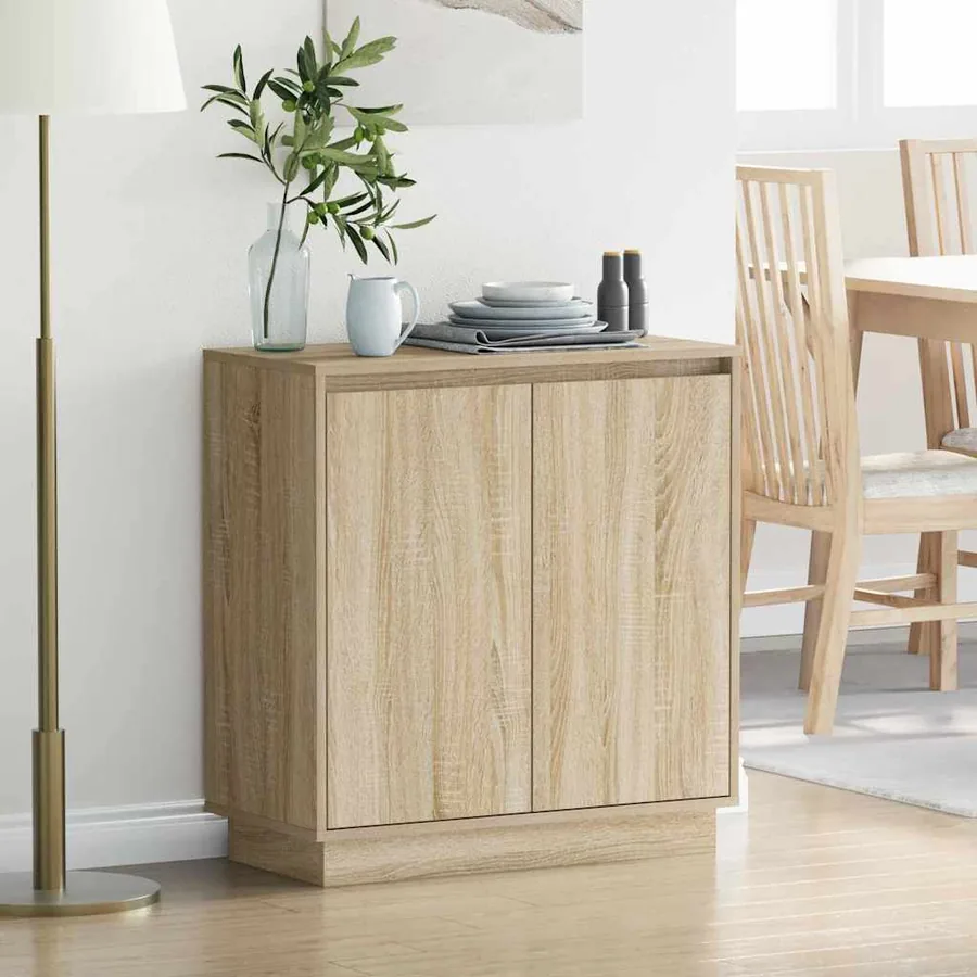 Buffet LED Chêne Sonoma 71 x 34,5 x 75 cm Bois d'ingénierie