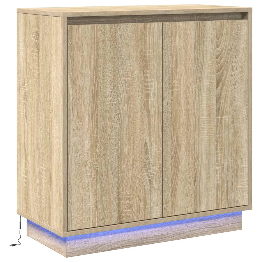 Buffet LED Chêne Sonoma 71 x 34,5 x 75 cm Bois d'ingénierie - 2
