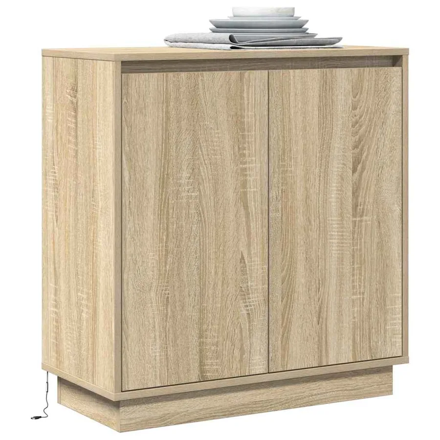 Buffet LED Chêne Sonoma 71 x 34,5 x 75 cm Bois d'ingénierie - 3