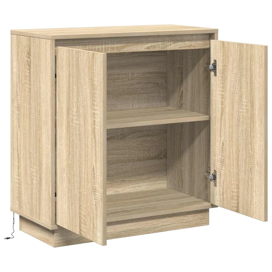 Buffet LED Chêne Sonoma 71 x 34,5 x 75 cm Bois d'ingénierie - 7