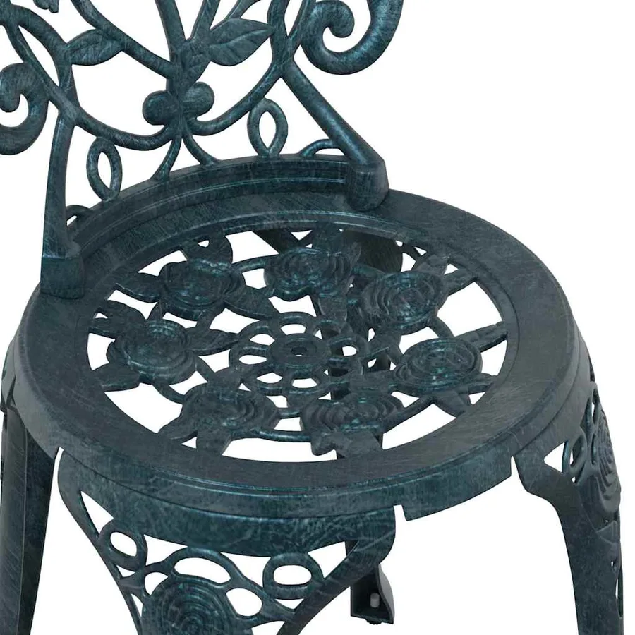 Ensemble bistro de jardin 3 pcs Vert Aluminium - 11